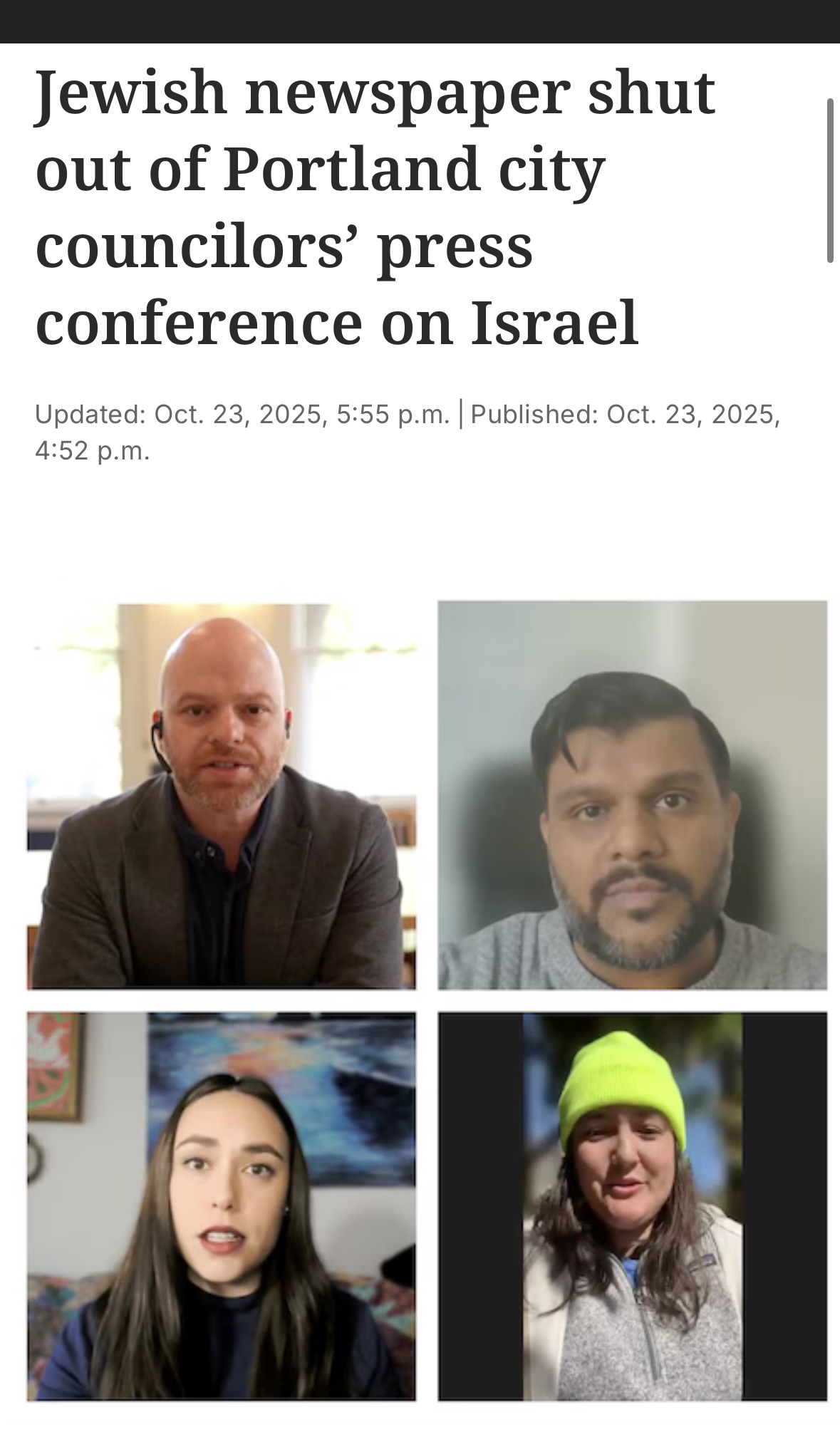 Jewish newspaper shut out of press conference